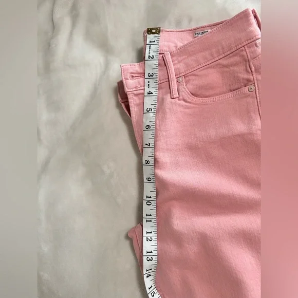 MOTHER Straight Leg Jeans in Soft Pink - Picture 9 of 11
